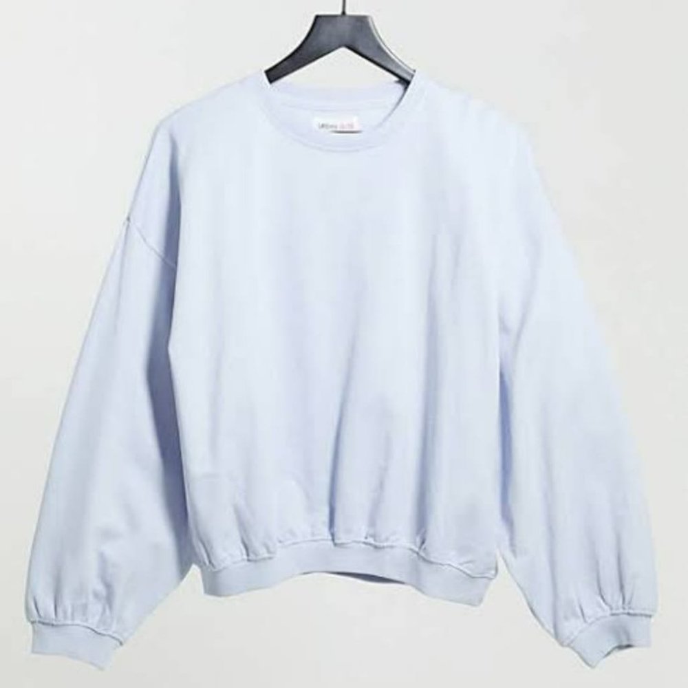 Urban Bliss Balloon Sleeve Sweatshirt In Blue